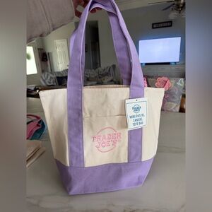 Trader Joe’s Mini Pastel Canvas Tote Bag - Lavender/Canvas